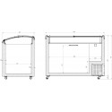Морозильный ларь JUKA  с гнутым стеклом M300SF  322 л